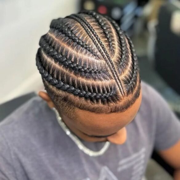 corn row fades for men
